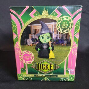 WICKED ELPHABA 5’ INFLATABLE Halloween Witch Wizard Of Oz Light Up Yard Decor